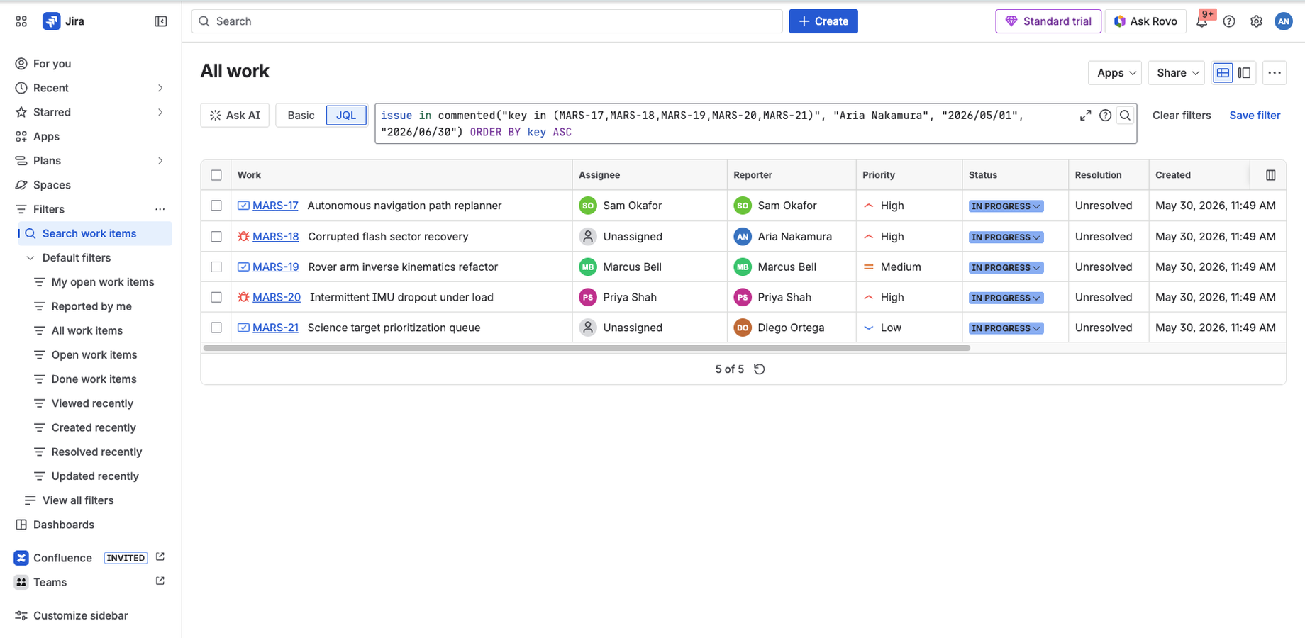 Argon commented results